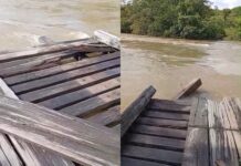 Duas pontes são arrastadas pela força das águas e isolam comunidades indígenas em Bonfim