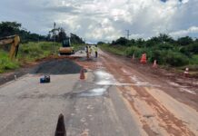 Trecho da BR-210 em São Luiz do Anauá é parcialmente interditado após erosão na rodovia Trecho da BR-210 em São Luiz do Anauá é parcialmente interditado após erosão na rodovia