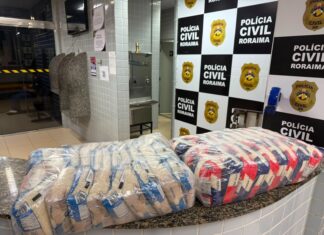 Homem é preso após invadir igreja e furtar dois fardos de arroz no bairro Cauamé homem arroz fardo
