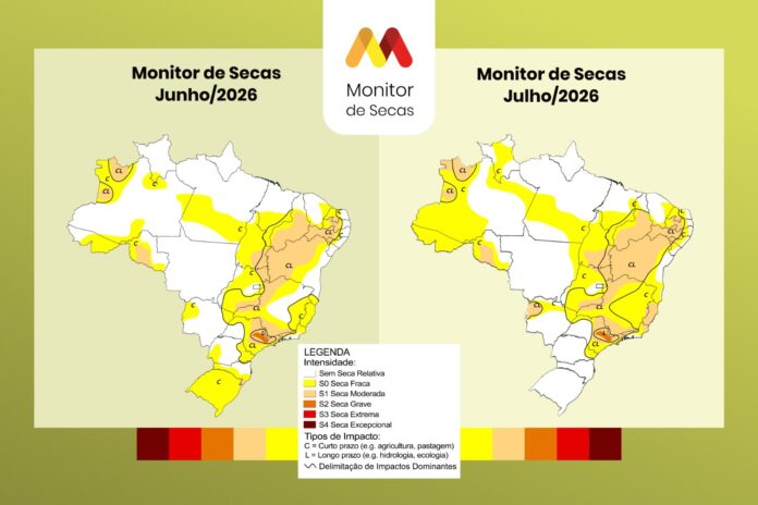 monitor de secas seca