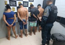 Quatro pessoas são presas em ponto de venda de drogas no bairro Centenário em Boa Vista Quatro pessoas são presas em ponto de venda de drogas no bairro Centenário