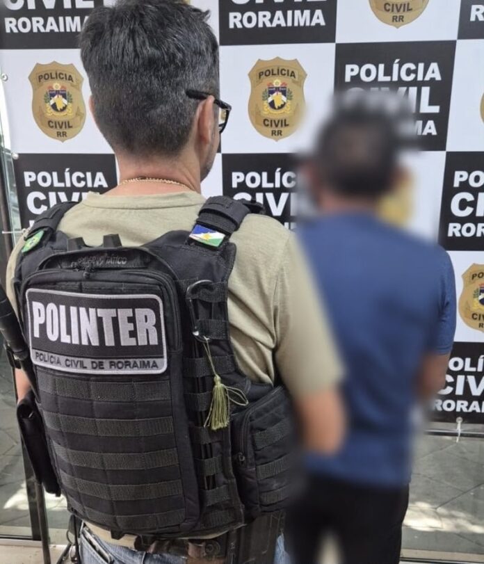 Homem condenado por crime sexual contra a enteada foi preso pela Polinter na zona rural de Boa Vista.