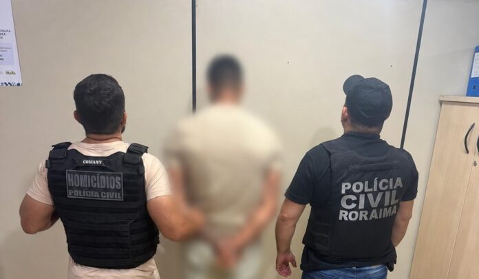 Ajudante de pedreiro é preso após invadir casa da ex e atirar contra guarda civil municipal em Boa Vista