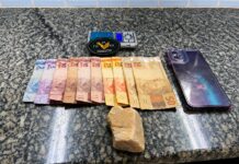 Homem é detido com pasta base de cocaína e balança no Nova Cidade COCAÍNA