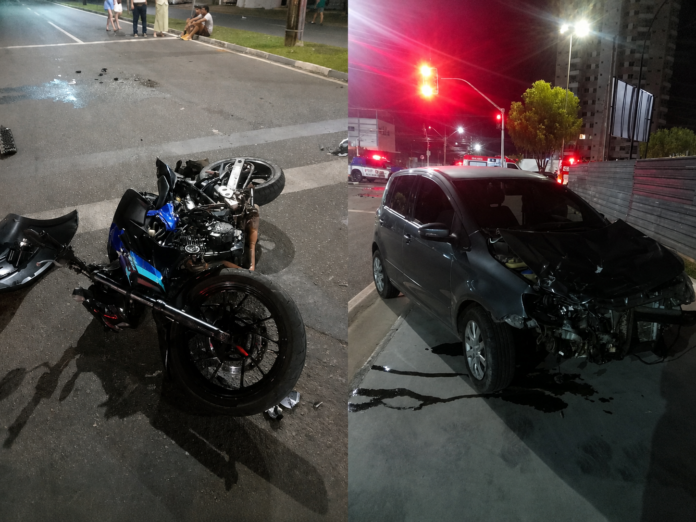 acidente carro moto