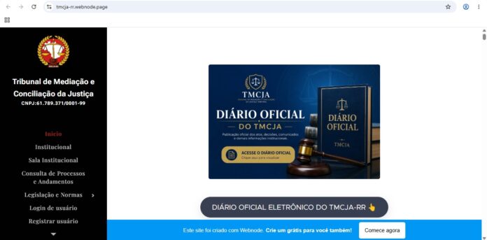 site falso Justiça manda tirar do ar site e redes sociais de empresa que se apresentava como tribunal arbitral em Roraima