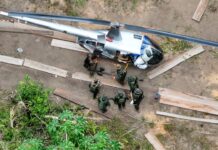 Forças Armadas e Ibama destroem helicóptero de R$ 4 milhões usado pelo garimpo ilegal em Mucajaí garimpo