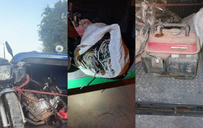 Assaltante abandona moto com fiação e motor roubados e foge para a mata após assalto no Cantá