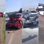 Motorista de caminhão perde controle de freio e provoca colisão em cadeia com sete veículos na BR-174 em Boa Vista Caminhão perde o freio e provoca colisão em cadeia com sete veículos na BR-174 em Boa Vista