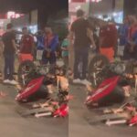 Motociclista de 18 anos fica ferido após colisão com Saveiro na avenida Estrela Dalva acidente colisão motociclista
