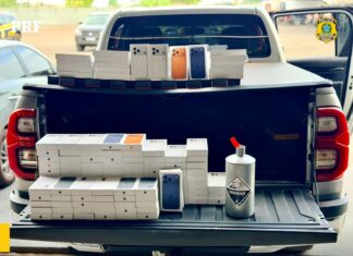 PRF apreende 177 iPhones e 34 kg de mercúrio contrabandeados da Guiana em Boa Vista PRF apreende 177 iPhones e 34 kg de mercúrio contrabandeados da Guiana em Boa Vista