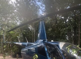 Helicóptero avaliado em R$ 4 milhões que pode ter sido usado no tráfico de drogas é apreendido no Amajari