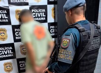 Homem com mandado de prisão por tráfico de drogas é preso em unidade de saúde de Boa Vista homem preso