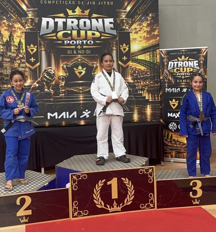vavá Roraimense Valentina Amorim fatura medalha de ouro no DTrone Cup de Jiu-jitsu em Portugal